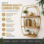 Gold Wall Mount Decorative Shelf - Image 2