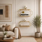 Gold Luxury Decorative Wall Shelf - Image 5