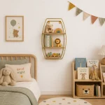Gold Wall Mount Decorative Shelf - Image 4