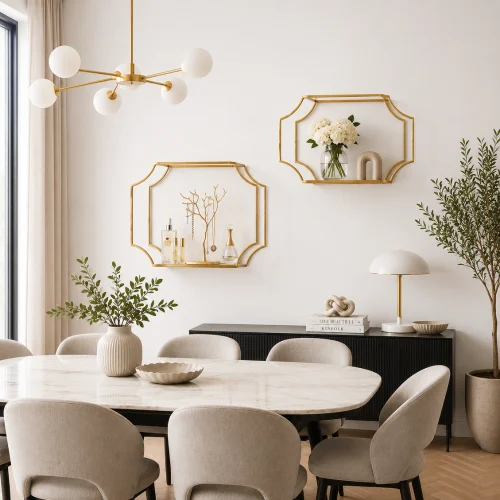 Gold Luxury Decorative Wall Shelf