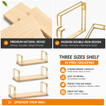 RUSTIC 3-LAYER PLANK FOR HANGING & DISPLAYING STORAGE SHELF FOR BEDROOM, BATHROOM, LIVING ROOM, KITCHEN - Image 11