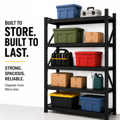 5 Shelf Heavy Duty Storage Rack, Warehouse Storage Rack ( 4ft x 2ft x 6.5ft )