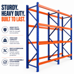 4 Shelf Heavy Duty Warehouse Storage Rack - ( 6.5ft x 2ft x 8.2ft ) - Image 3