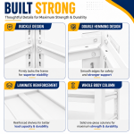Heavy Duty Storage Rack,  5 Layer Adjustable Shelving Unit ( 50cm x 40cm x 152cm ) - Image 12