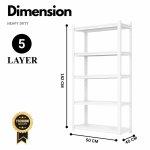Heavy Duty Storage Rack,  5 Layer Adjustable Shelving Unit ( 50cm x 40cm x 152cm ) - Image 10