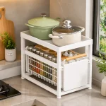 Carbon Steel Pull Out Kitchen Storage Rack, Sliding Basket Organizer - Image 12