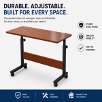 BEDSIDE COMPUTER DESK TABLE, MULTIFUNCTIONAL COMPUTER DESK, WITH BOTTOM STORAGE LAYER TABLE, 85 CM LENGTH - Image 4