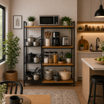 Kitchen Storage Rack with Storage Baskets & Microwave Shelf - Image 3
