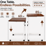 BEDSIDE COMPUTER DESK TABLE, MULTIFUNCTIONAL COMPUTER DESK, WITH BOTTOM STORAGE LAYER TABLE, 85 CM LENGTH - Image 3