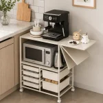 Movable Storage Rack with Wheels, Multi-Layer Home Storage Organizer - Image 3