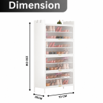 HEAVY DUTY 4 DOOR 8 LAYER SHOE STORAGE CABINET WITH TOP SHELF – METAL STRUCTURE WITH POWDER COATED FINISH - Image 10