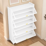 HEAVY DUTY 4 DOOR 8 LAYER SHOE STORAGE CABINET WITH TOP SHELF – METAL STRUCTURE WITH POWDER COATED FINISH - Image 14
