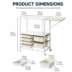 Movable Storage Rack with Wheels, Multi-Layer Home Storage Organizer - Image 2