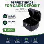 Carbon Steel Cash Box With Secure Lock – Mini Money Safe, Portable Coin Bank, Metal Collection Storage - Image 5