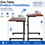 BEDSIDE COMPUTER DESK TABLE, MULTIFUNCTIONAL COMPUTER DESK, WITH BOTTOM STORAGE LAYER TABLE, 85 CM LENGTH - Image 2