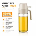 Premium 550ml 2-in-1 Glass Oil Dispenser & Sprayer – Spray & Pour Oil Bottle - Image 4