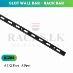 DISPLAY SHELF HOLDER, A1 RACK BAR, WALL MOUNT SHELF HOLDER, SLOTTED C CHANNL HOLDER - ( Black Colour )
