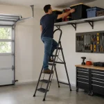 Premium 6 Step Ladder – Black Colour | Heavy Duty Steel Folding Household Ladder - Image 4