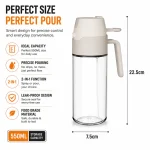 Premium 550ml 2-in-1 Glass Oil Dispenser & Sprayer – Spray & Pour Oil Bottle - Image 2