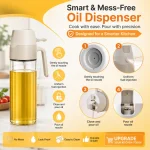 Premium 550ml 2-in-1 Glass Oil Dispenser & Sprayer – Spray & Pour Oil Bottle - Image 3