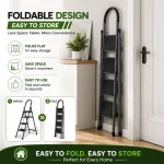 Premium 4 Step Ladder – Black Colour | Heavy Duty Steel Folding Household Ladder - Image 6