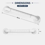 Handicap Bathroom Straight Grab Bar – 40CM / 60CM | Bathroom Safety Holder Sri Lanka - Image 2