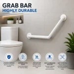 Handicap Bathroom L Shape Holder | Heavy Duty L Shaped Safety Grab Bar
