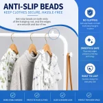 Carbon Steel Clothes Hanging Rack with 2 Storage Shelves - Image 5