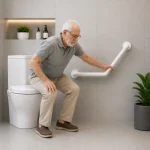 Handicap Bathroom L Shape Holder | Heavy Duty L Shaped Safety Grab Bar - Image 3