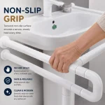 Handicap Bathroom Sink Holder | Accessible Wash Basin Safety Support Rail - Image 4