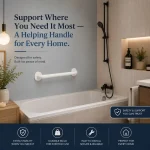 Handicap Bathroom Straight Grab Bar – 40CM / 60CM | Bathroom Safety Holder Sri Lanka - Image 5