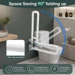 Handicap Bathroom Foldable Commode Holder – Wall Mounted Toilet Safety Grab Bar Sri Lanka - Image 3