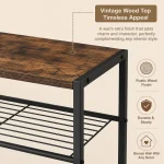 4 Tier Multipurpose Steel Shoe & Storage Rack with Rustic MDF Top - Image 6