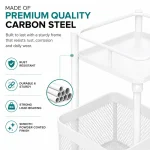 4 Tier Ventilated Mesh Basket Rolling Storage Trolley - Image 9