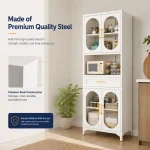 Steel Storage Cabinet – Multipurpose Kitchen & Home Organizer | Black & White - Image 11