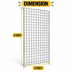 Chrome Wire Grid Mesh Display Panel – 4x2ft & 5x2ft - Image 2