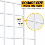 White Powder Coated Wire Mesh Display Panel – 4x2ft & 5x2ft - Image 4