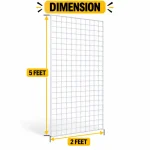 White Powder Coated Wire Mesh Display Panel – 4x2ft & 5x2ft - Image 3