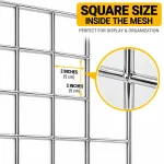 Chrome Wire Grid Mesh Display Panel – 4x2ft & 5x2ft - Image 5