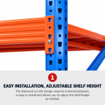 4 Shelf Heavy Duty Warehouse Storage Rack – 350KG Per Shelf | Diamond Cut Gloss Finish - Image 4