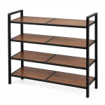 4 Tier Steel Frame Wooden Storage Rack