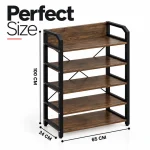 5 Layer & 6 Layer Steel Frame Wooden Storage Rack - Image 2