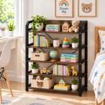 5 Layer & 6 Layer Steel Frame Wooden Storage Rack - Image 4