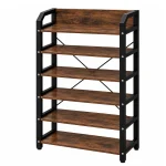 5 Layer & 6 Layer Steel Frame Wooden Storage Rack - Image 9