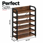 5 Layer & 6 Layer Steel Frame Wooden Storage Rack - Image 3