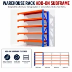 5 Layer Heavy Duty Warehouse Storage Rack – 350KG Per Shelf | Diamond Cut Gloss Finish - Image 2