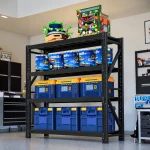4 Shelf Heavy Duty Black Warehouse Storage Rack – 200KG Per Shelf | Adjustable Steel Shelving - Image 6