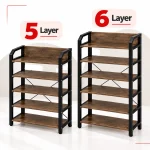 5 Layer & 6 Layer Steel Frame Wooden Storage Rack